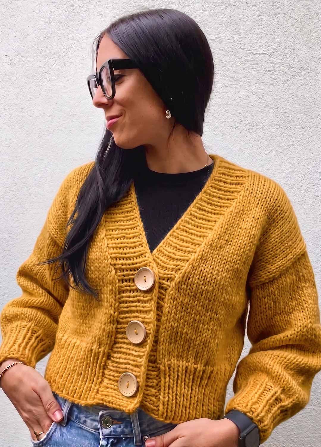 Tupelo Cardigan Kit - Yummy Yarn Fine Version – We Are Knitters