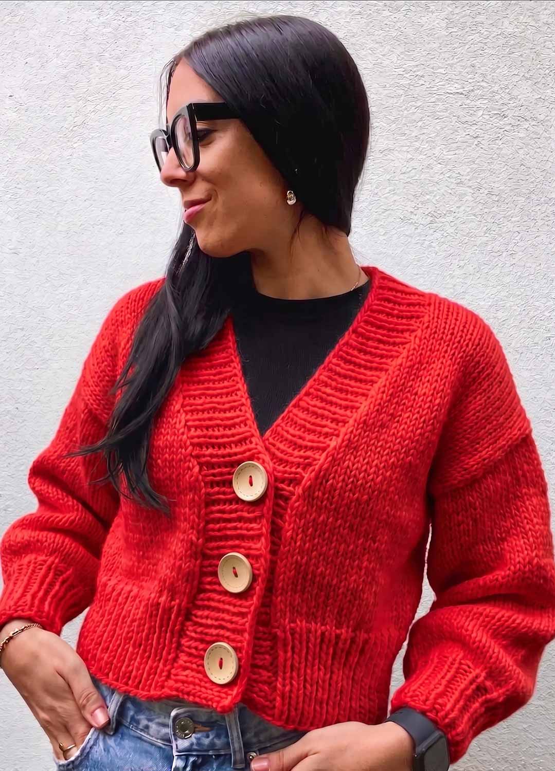Tupelo Cardigan Kit - Yummy Yarn Fine Version – We Are Knitters