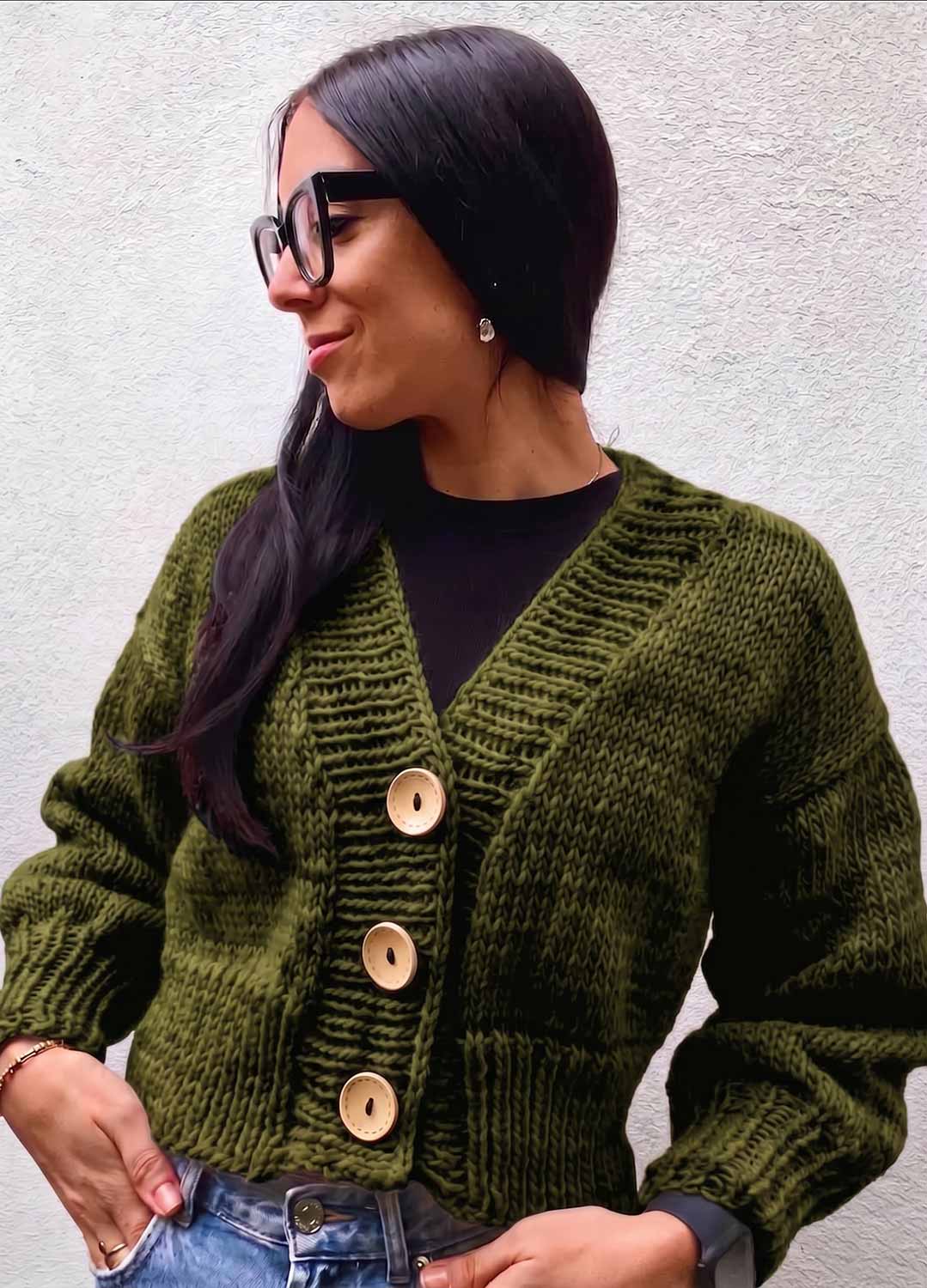 Tupelo Cardigan Kit - Yummy Yarn Fine Version – We Are Knitters